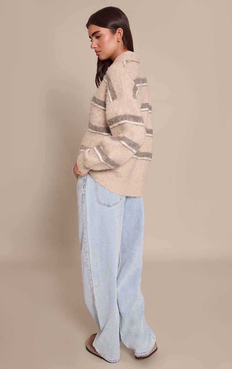 Bleu Clair Jean Boyfriend Style Dos Plongeant Délavage Bleu Moyen