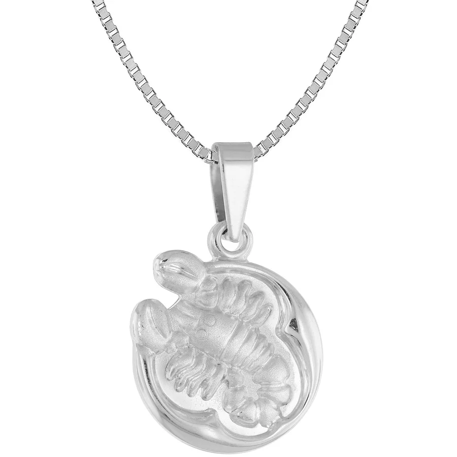 trendor Skorpion Sternzeichen mit Halskette 925 Silber Ø 15 mm silver