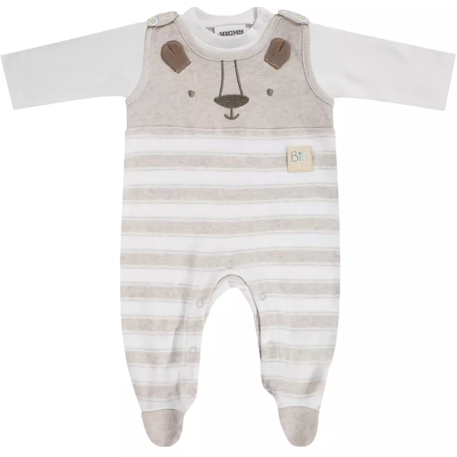JACKY Strampler-Set LITTLE LION beige melangeweiß