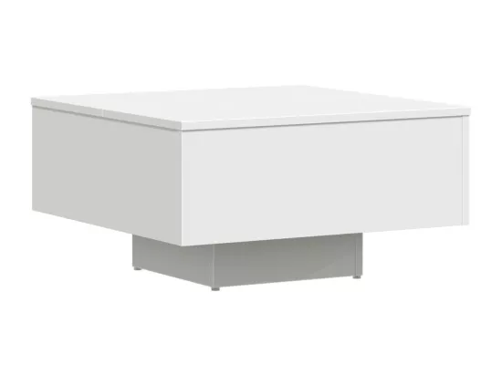Table basse blanc 60x60x31,5 cm bois d'ingénierie