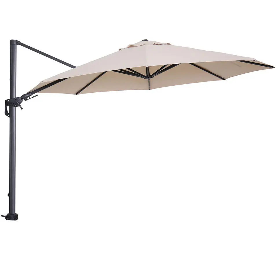 Garden Impressions Hawaii zweefparasol Ø350 cm - frame carbon black - doek ecru