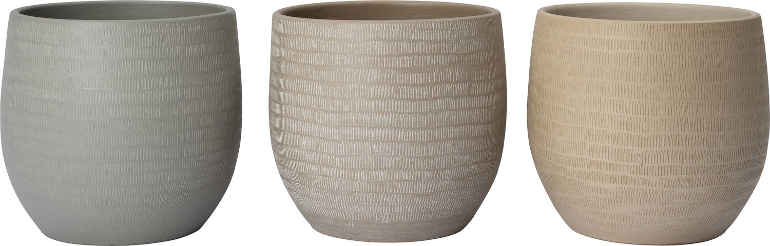 Intratuin bloempot Xanna mat crème D 27 H 25 cm
