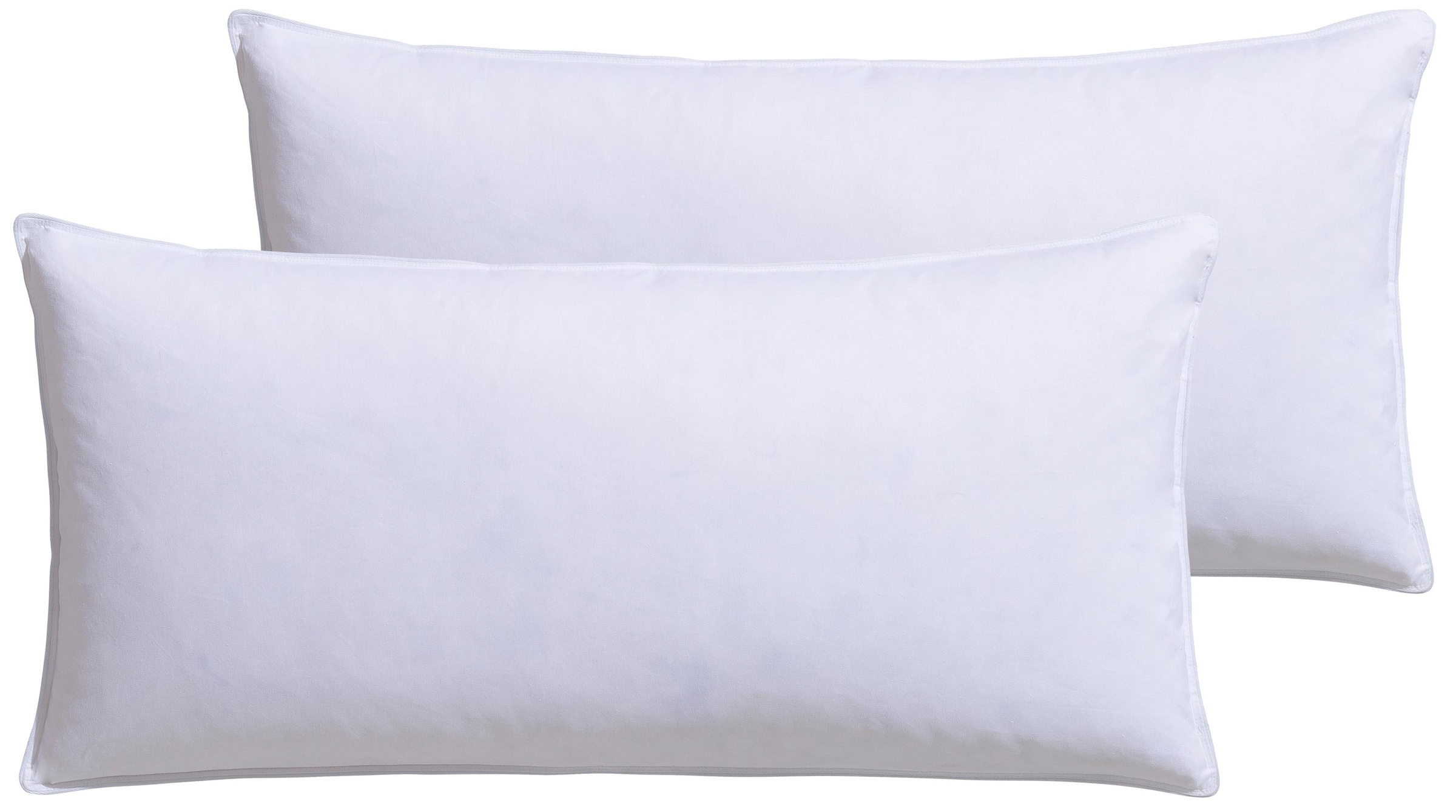 RIBECO Federkissen »Kopfkissen-Set Laram, Kissen mit Daunenanteil, in 40x80 oder 80x80 cm« Füllung: 90 % Federn, 10 % Daunen 2-tlg., 2 Stk. tlg.