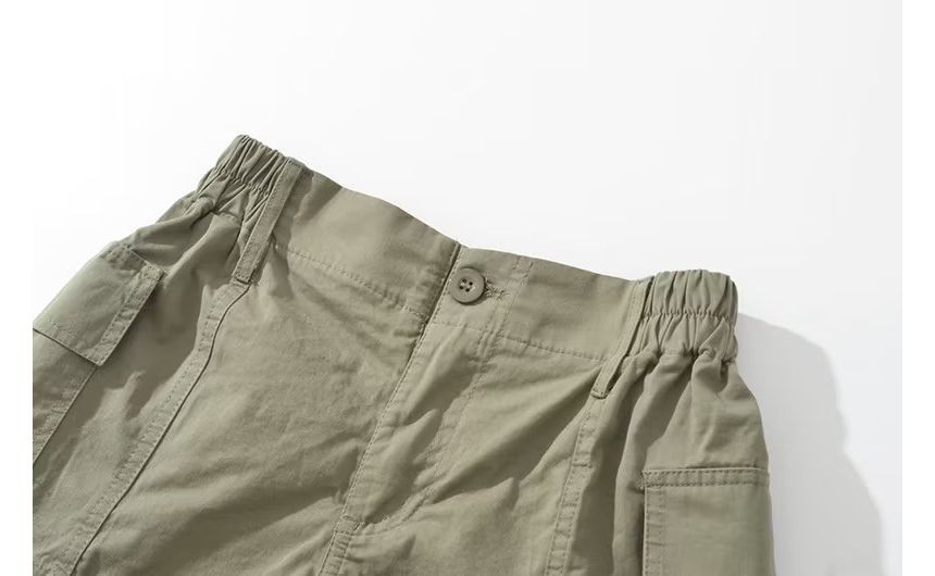 JOWI - Mid Rise Plain Cargo Shorts