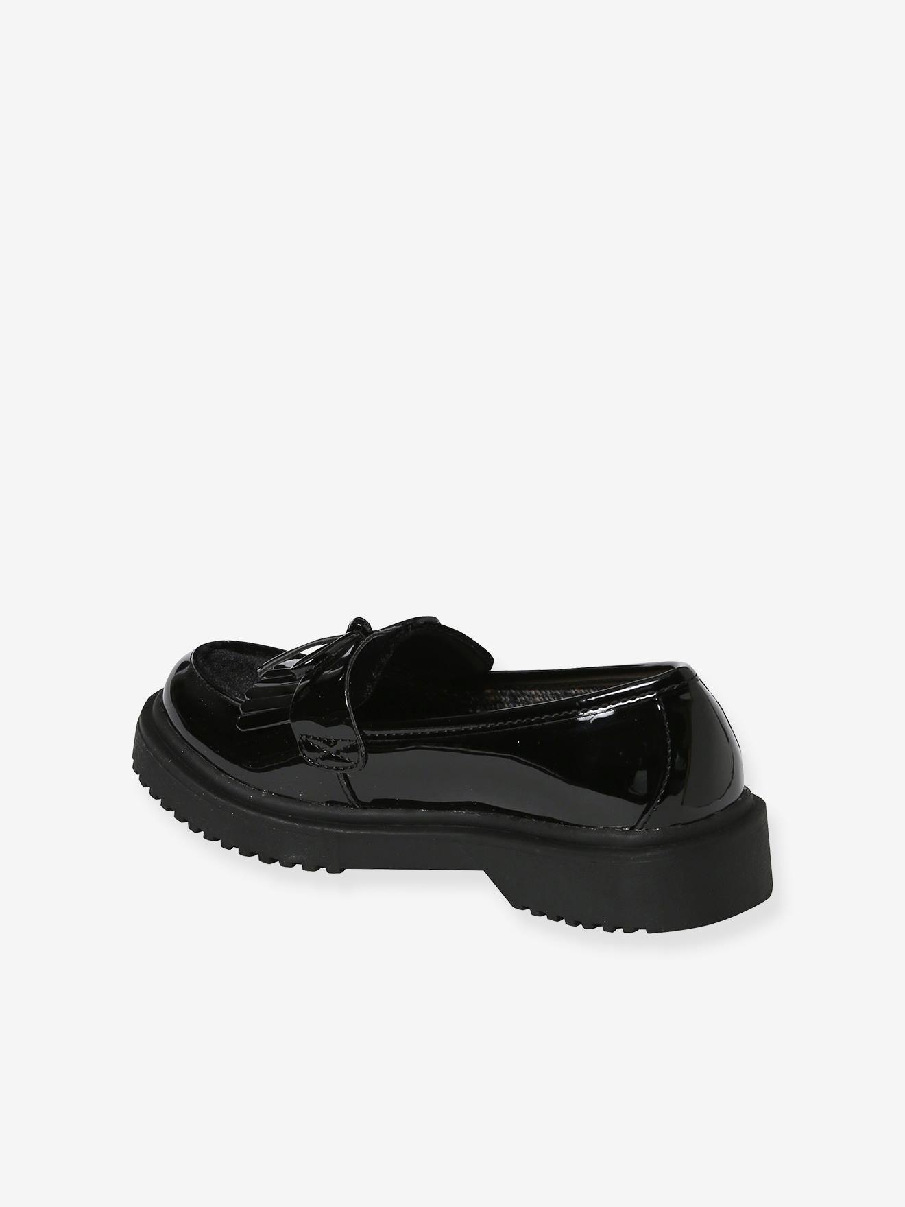 Mocassins Junior em verniz preto