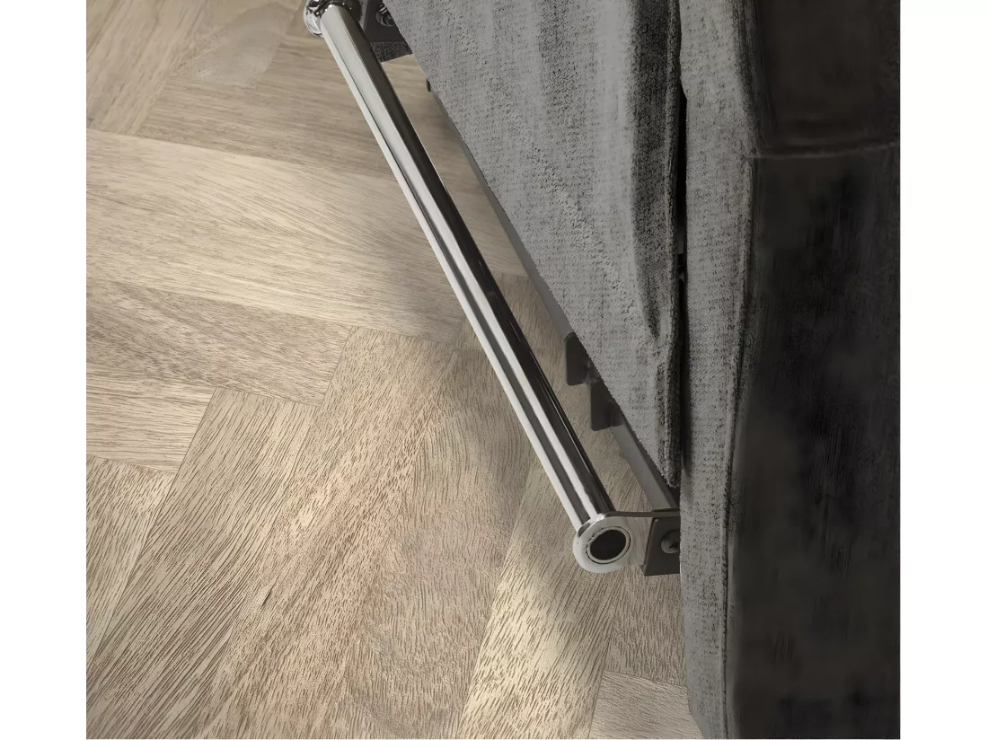 Fauteuil sur roulettes de relaxation et releveur électrique 2 moteurs tissu Vikola-Couleur Gris foncé