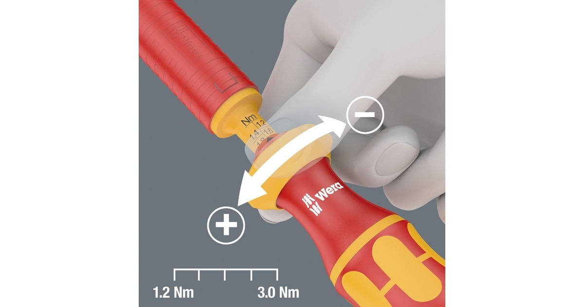 WeraKraftform Kompakt VDE 16 Torque extra slim 1 Tool Finder schroevendraaier  (Rood/geel, 16‑delig)