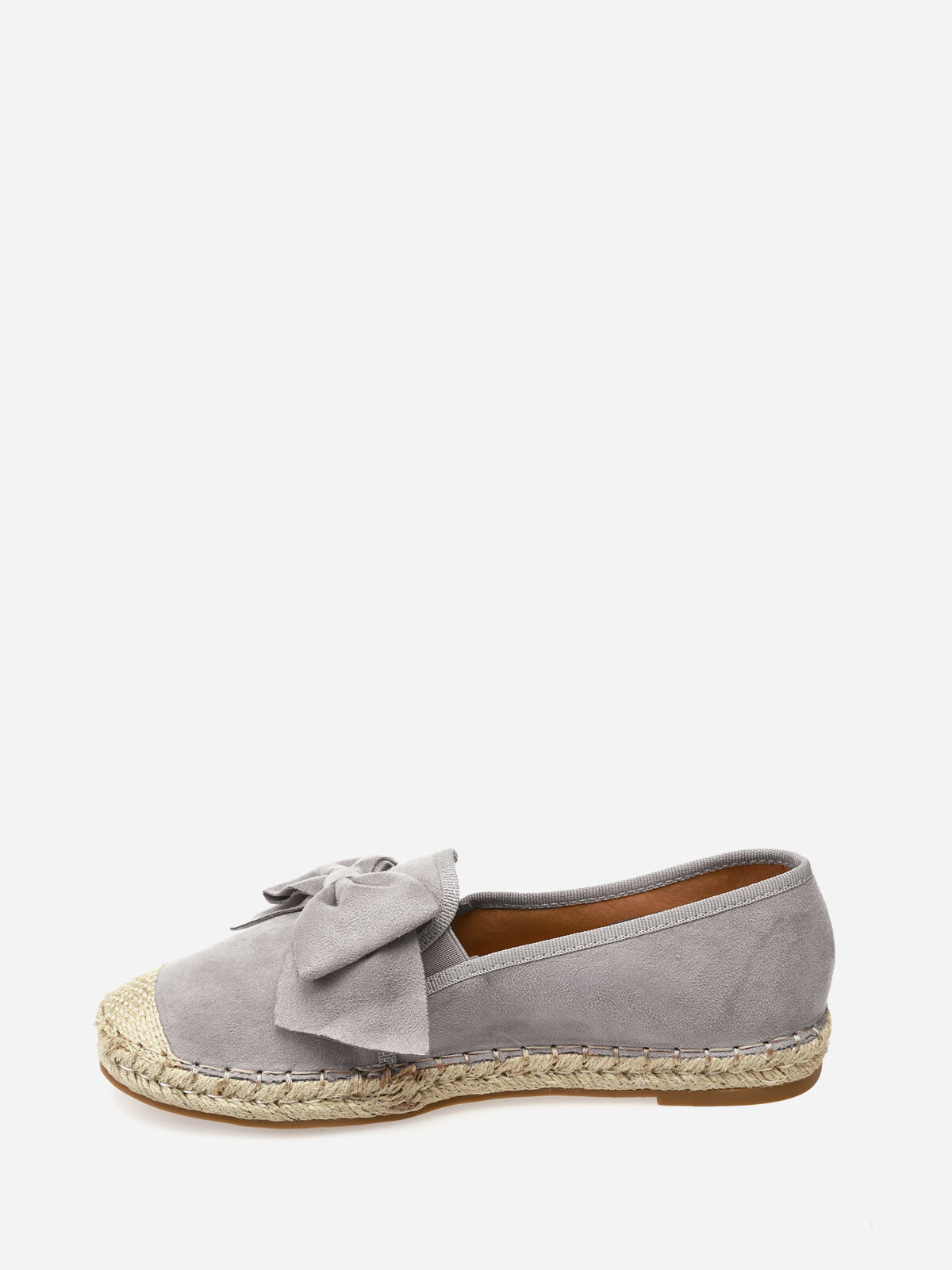 Espadrilles avec nœud- Gris