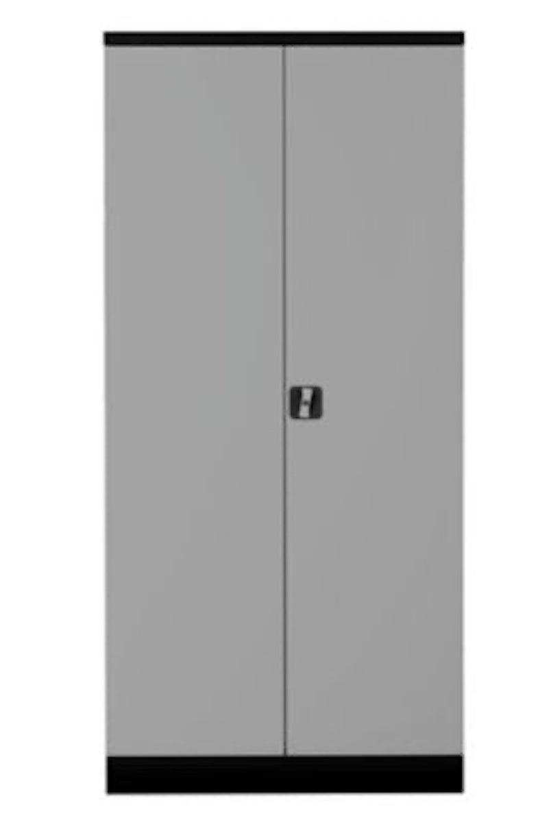 PROREGAL Stalen kast Bee 4 planken HxBxD 195 x 92 x 60 cm Gepoedercoat en versterkt plankmateriaal Zwart en grijs