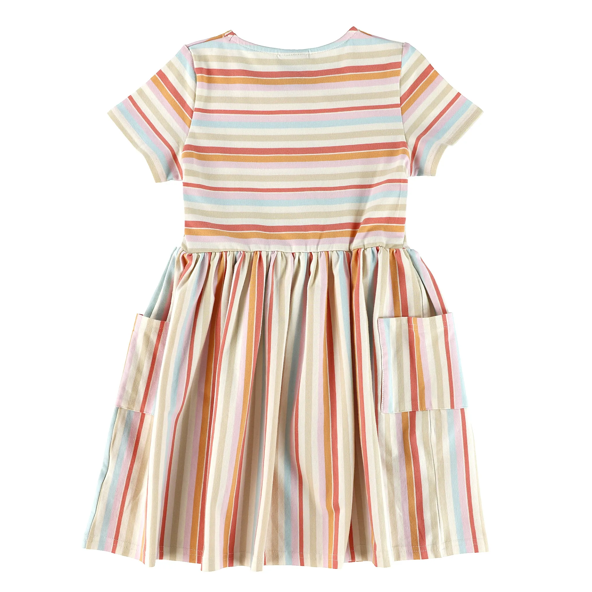 Chat Botté Robe Rayée Corail 2-8ans
