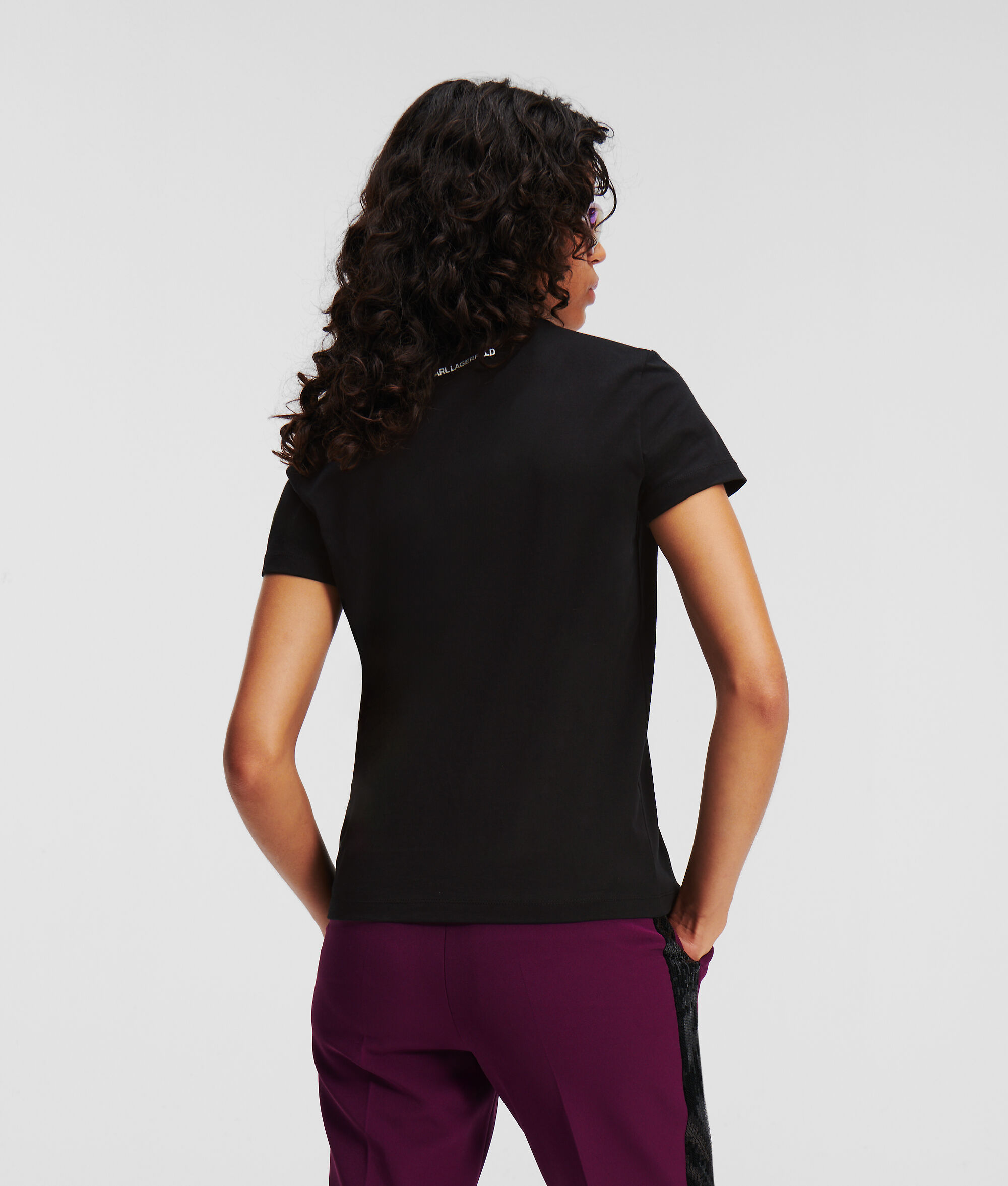 T-SHIRT KARL SIGNATURE ORNÉ DE PERLES