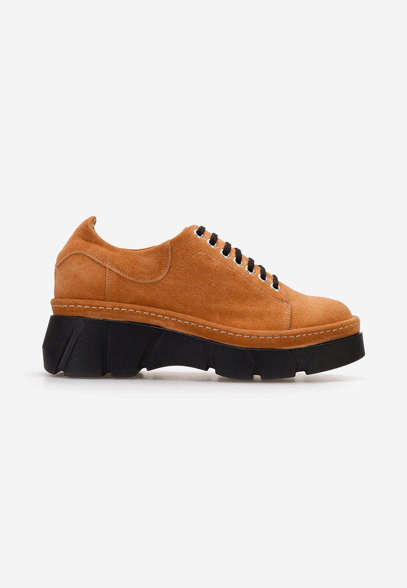 Chaussures casual femme en cuir chameau Keresa
