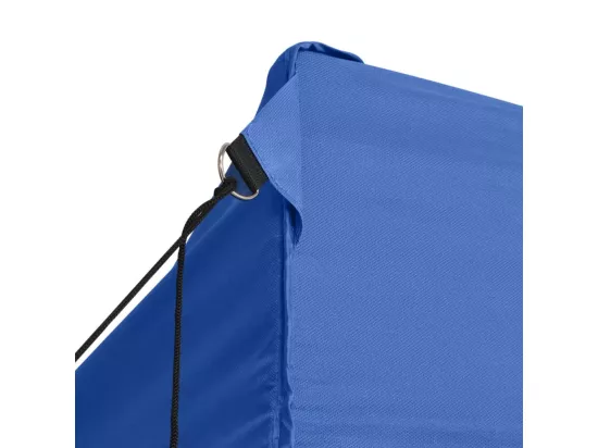 Tente pliable avec 4 parois latérales 3 x 4,5 m Bleu