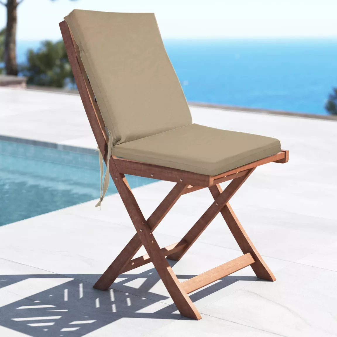 Galette de chaise extérieure avec dossier (90 x 40 cm) Mambo Lin