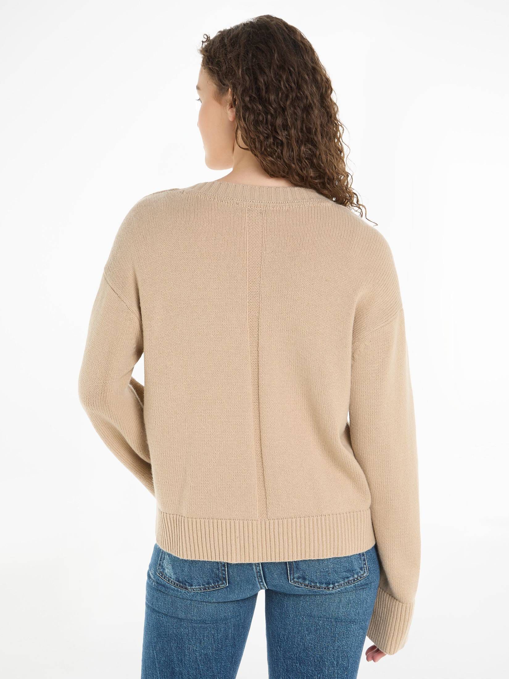 Tommy Hilfiger| Damen Strickjacke WOOL BLEND BOXY V-NK CARDIGAN