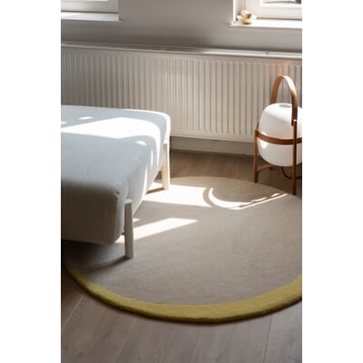 Teppich Eclipse, Beige-Gelb, Ø 120 cm