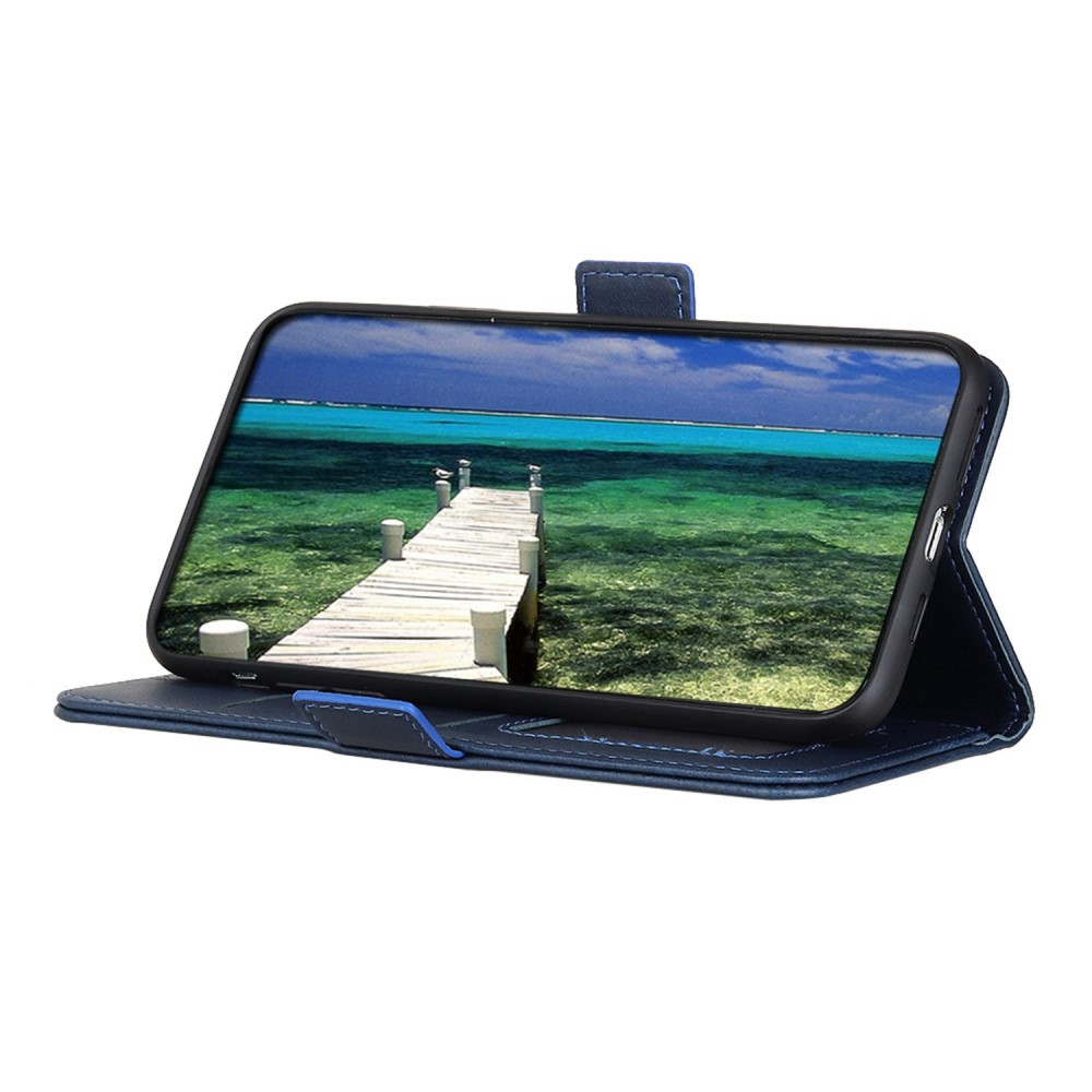Samsung Galaxy S23 5G Vintage Leder Tasche Flip Cover Fashion Design - Dunkelblau
