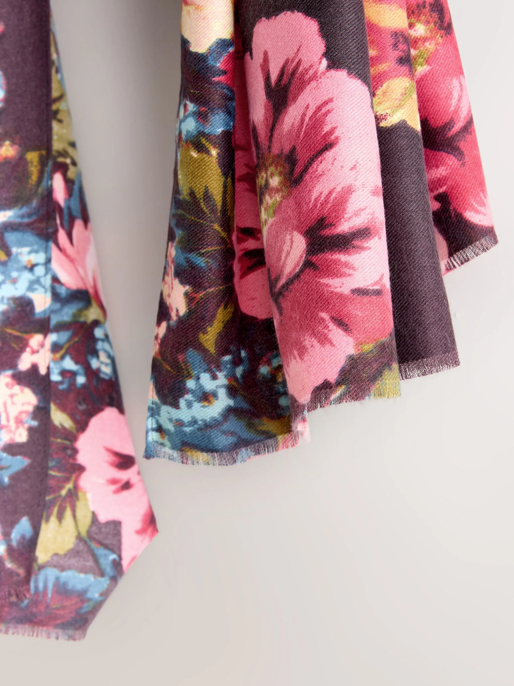 Bruine bloemenprint - Midweight Woven Scarf