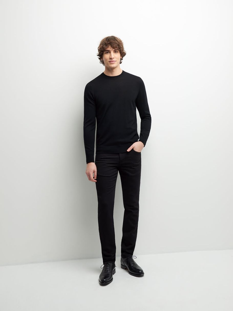 Jean couleur slim en coton élasthane uni
