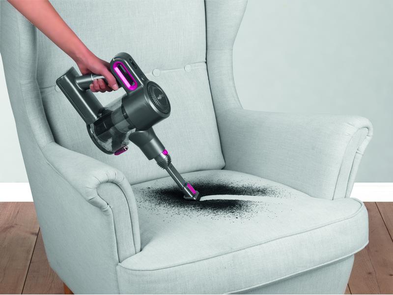 MAXXmee Akku-Hand- und Stielsauger Anthrazit/Pink Kompakter Akku Zyklon Staubsauger