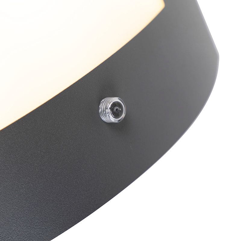 Buiten wandlamp antraciet IP44 schemersensor - Emmerald