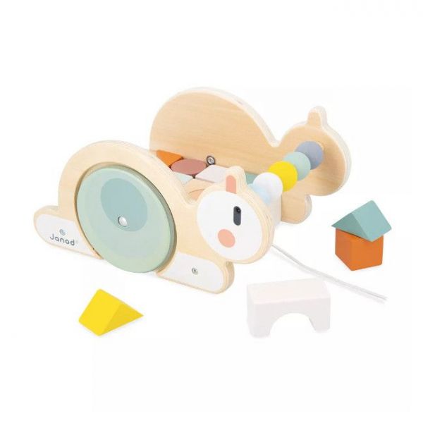 Janod Caracol de Puxar com Cubos
