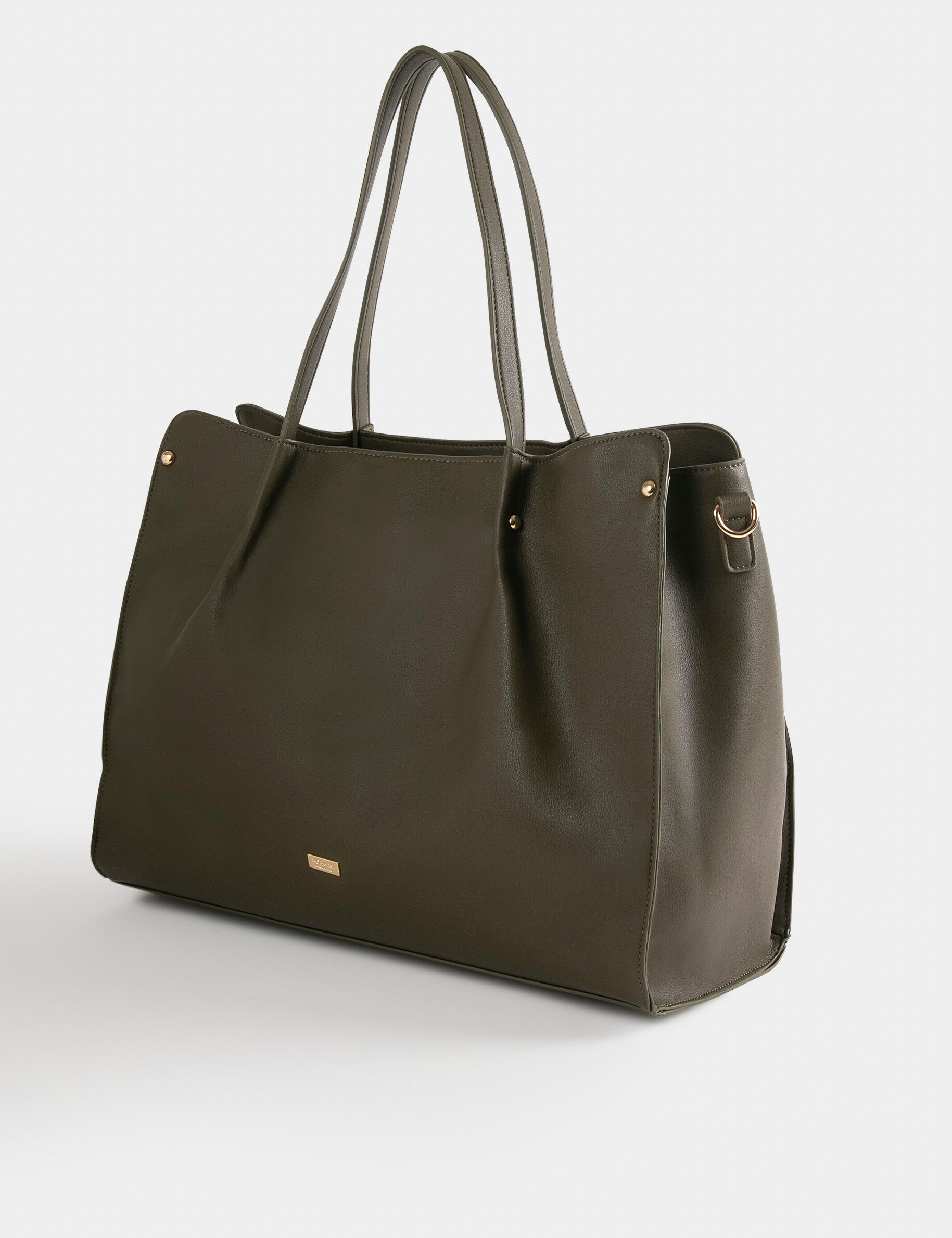 Sac cabas avec détail chaîne vert kaki femme - vert_kaki