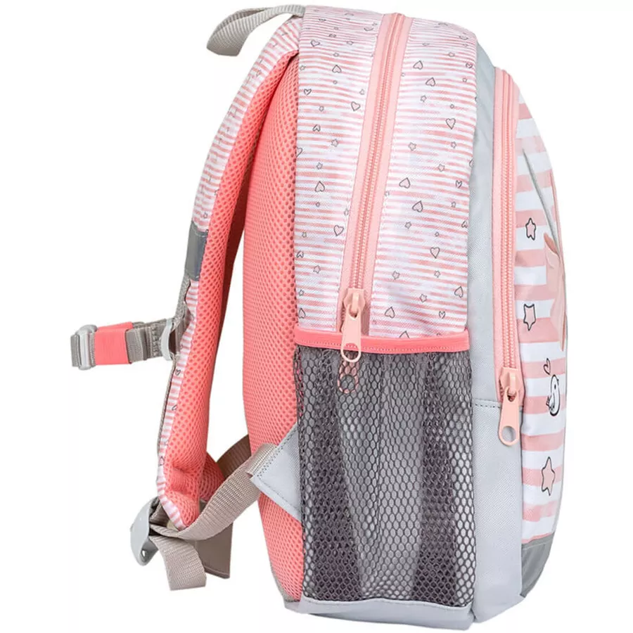 Belmil Kindergartenrucksack Kiddy Plus Kindergartenrucksack für 3-6 Jährige Kinder mit Brustgurt Sweet Bunny