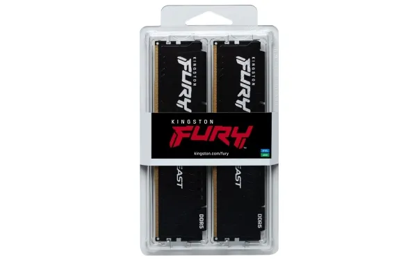 Kingston FURY Beast - DDR5 - sæt - 64 GB: 2 x 32 GB - DIMM 288-PIN - 5200 MHz / PC5-41600 - CL38 - 1.25 V - ikke bufferet - on-die ECC