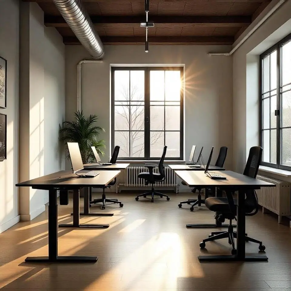 Elektrisch verstelbaar bureau - 180x80 cm - Single motor - Zwart / Antraciet
