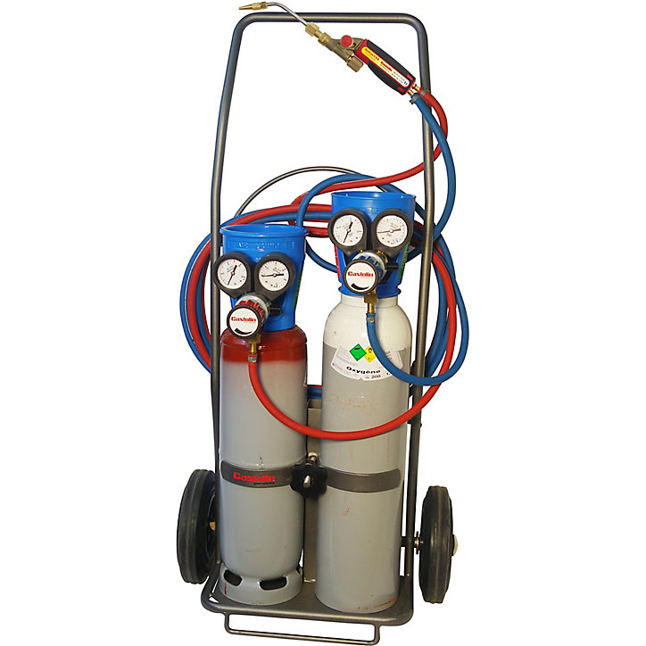 Chariot gaz oxygène acétylene complet Castolin 1m3