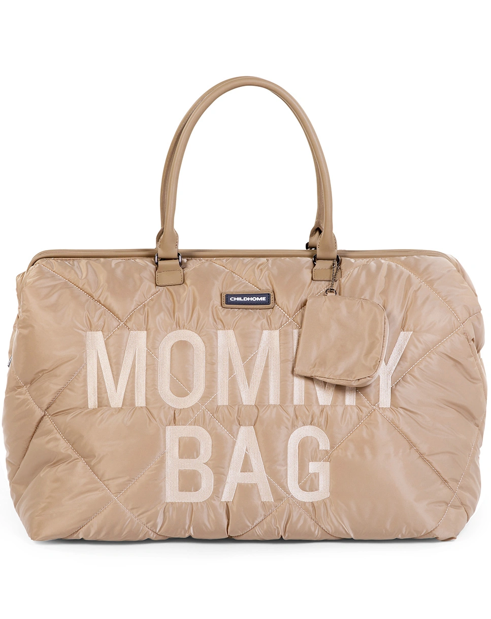 Wickeltasche MOMMY BAG QUILTED (55x30x40) in beige