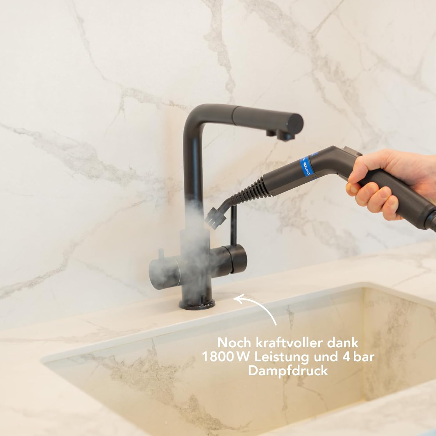 TS2 Dampfreiniger – 100+ Oberflächen – 50 Minuten Dampf – 4 Bar – Reinigungsgerät – Dampfreiniger für Böden