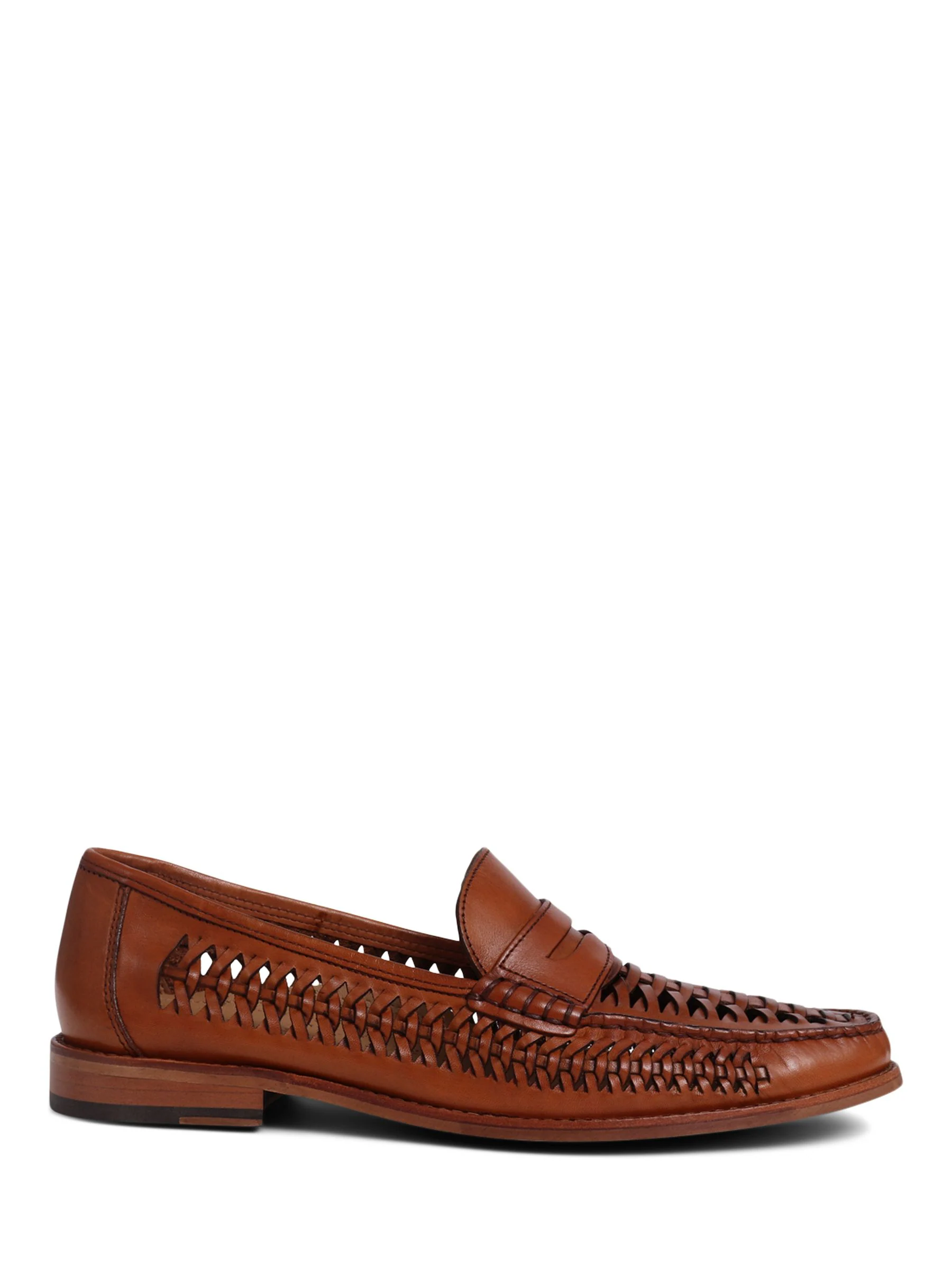 Chocoladebruin - Jones Bootmaker Riverside geweven leren instappers