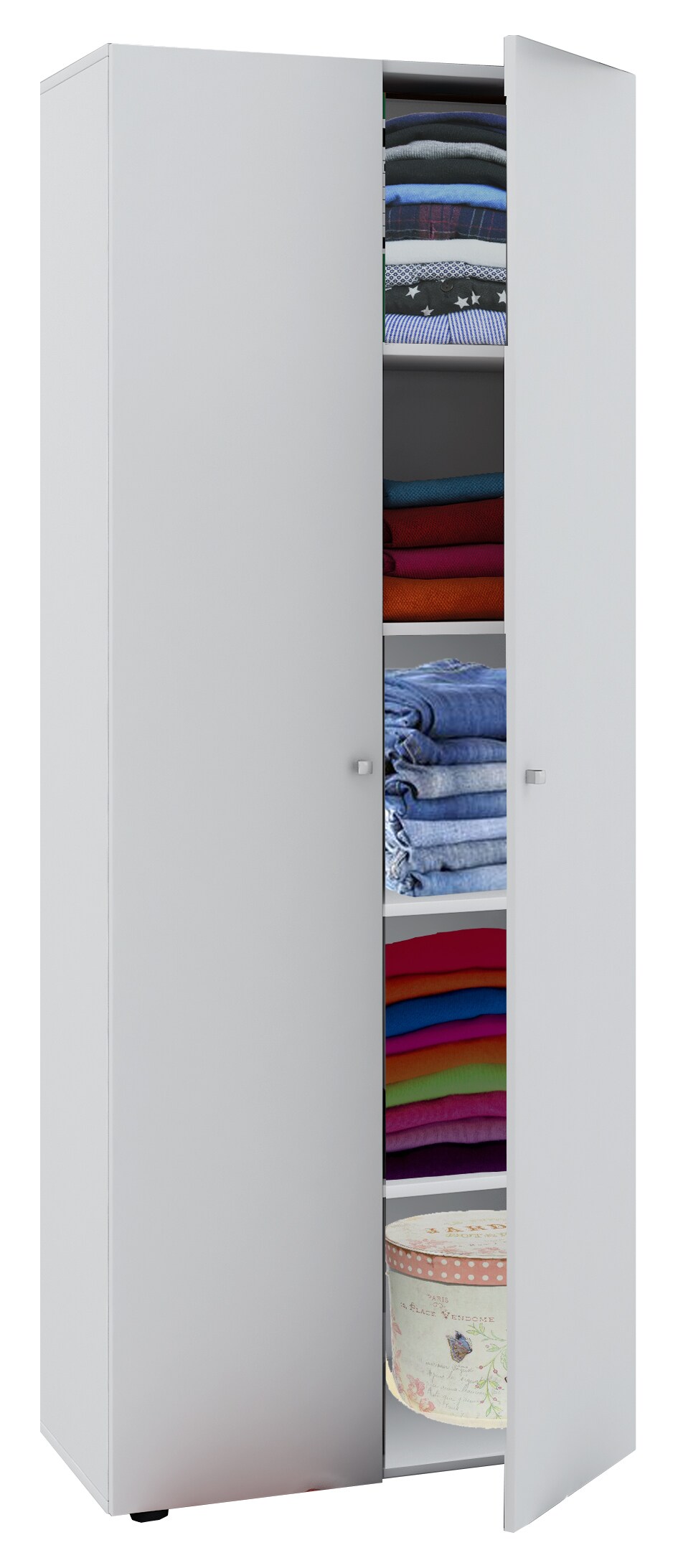 VCM Holz Kleiderschrank Jugendschrank Kinderschrank Schrank Vandol Drehtüren