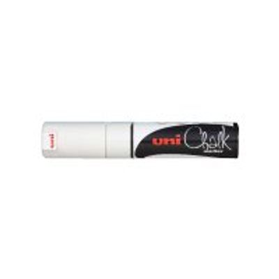 UNI CHALK - Marqueur craie - pointe biseau large - blanc