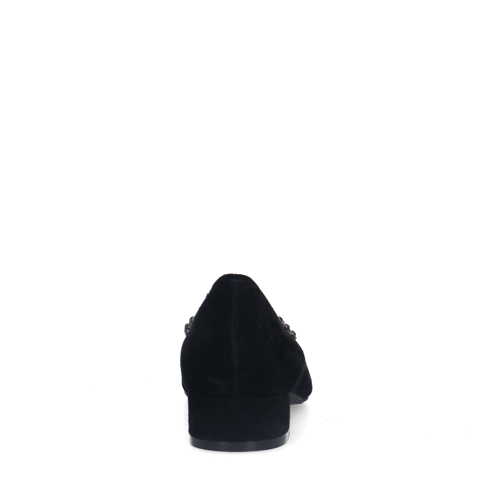 Zwarte suède loafer pumps