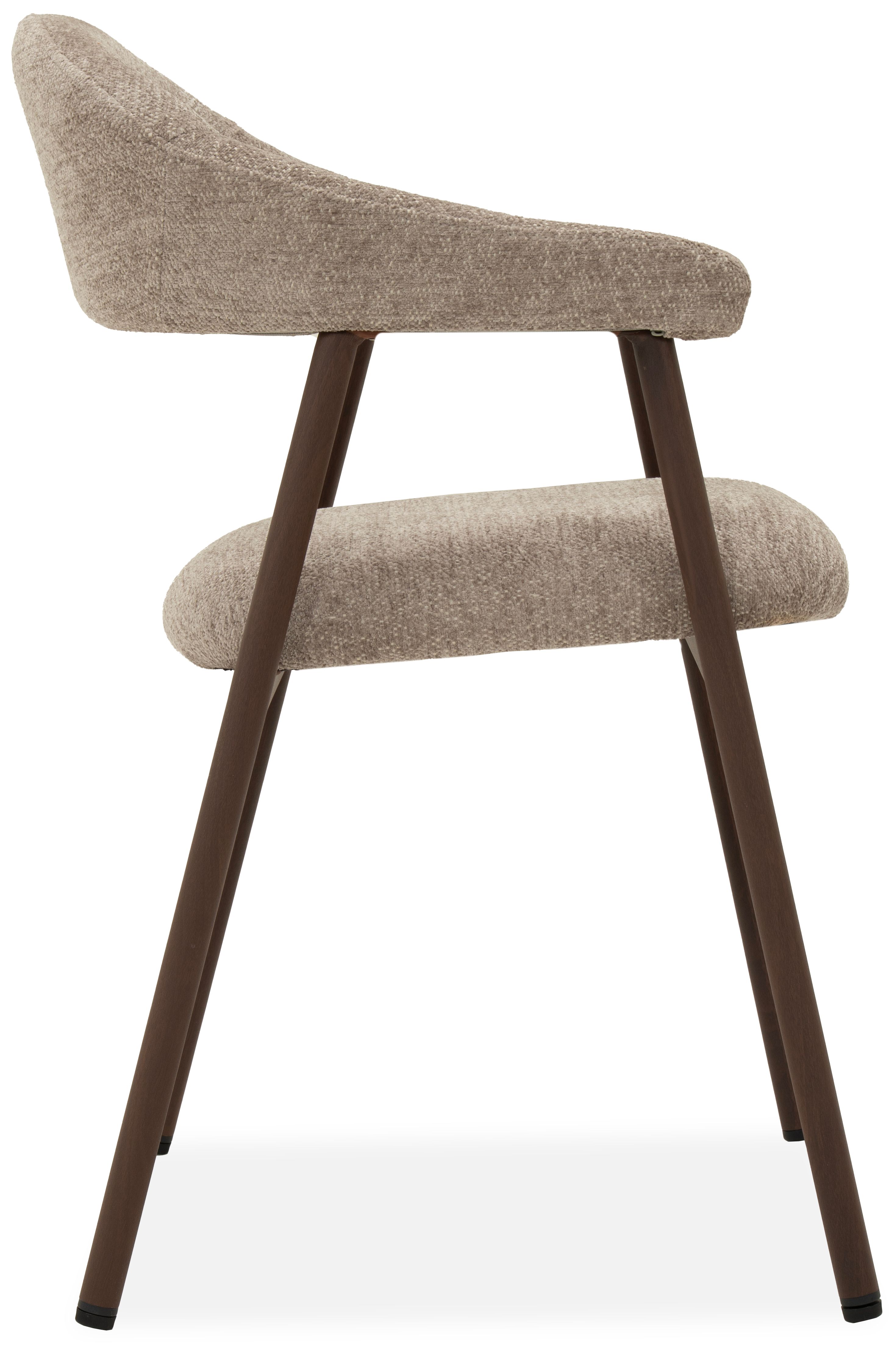 Eetkamerstoel Raven 30 Taupe - Walnut Brynjar B54 x D54 x H80 cm