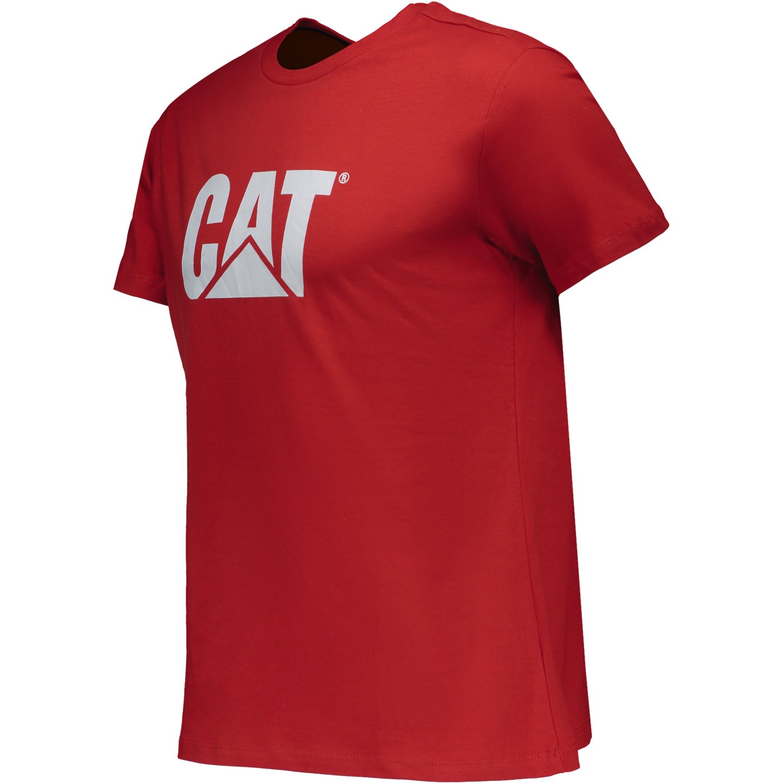 Cat Herren-T-Shirt Original Fit Logo S, rot