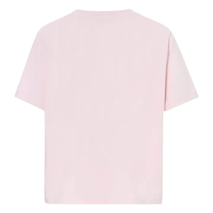 Alma Deia T-shirt Boxy Imprimé Paradiso Coton Bio | Rose bonbon