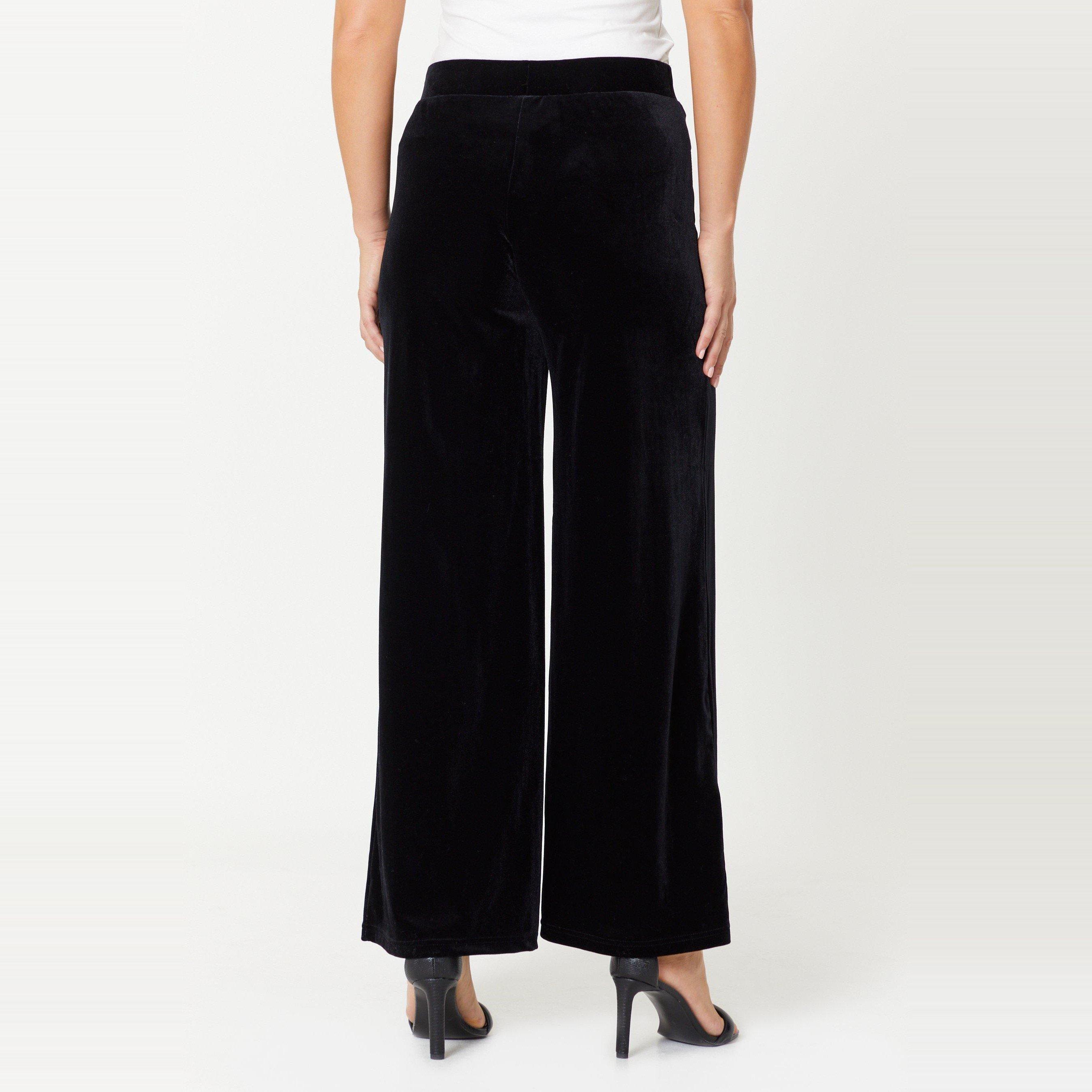 Be You Ladies Wide Leg Velvet Trousers