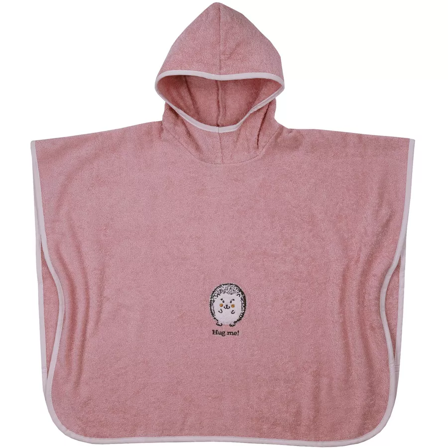 WÖRNER SÜDFROTTIER Bade-Poncho Igel rosa