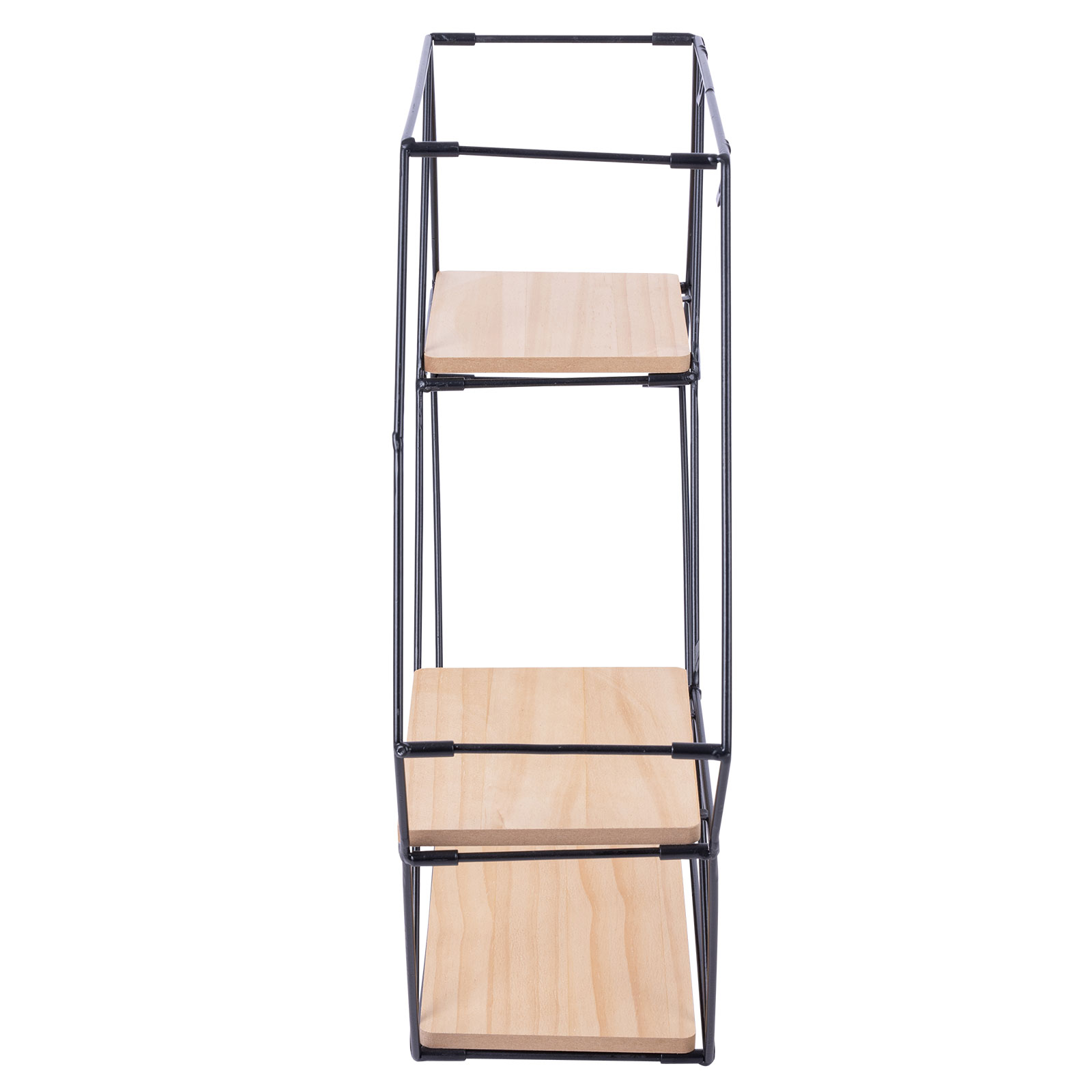 Wandregal - schwarz-natur - 58 cm