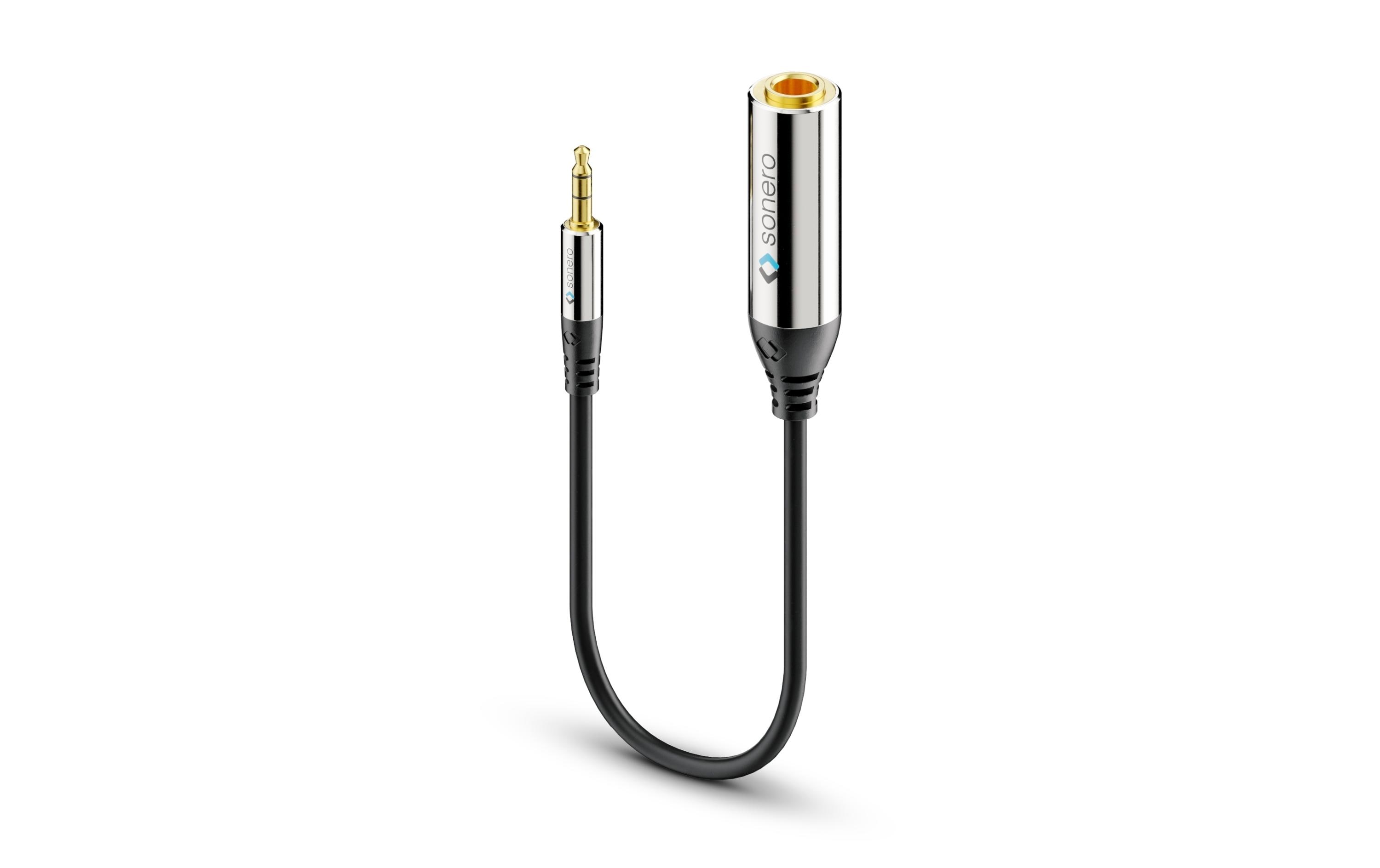 Audio-Kabel 3.5 mm Klinke - 6.3 mm Klinke 0.25 msonero 3,5mm auf 6,3mm Audio Adapter Kabel 0,25m