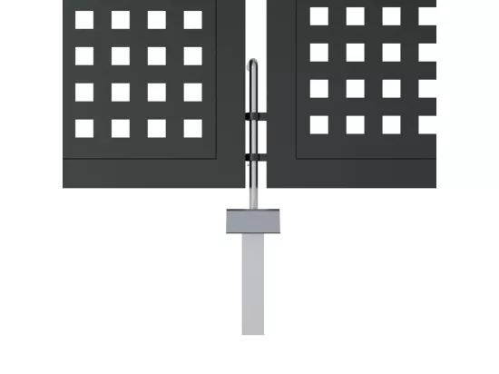 Portail de jardin anthracite 300 x 125 cm acier