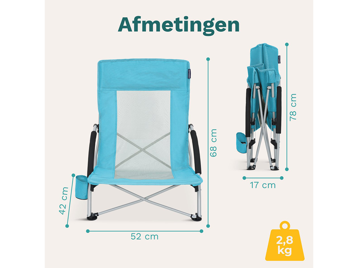 TRVLMORE Beach Chair Low strandstoel - Blue