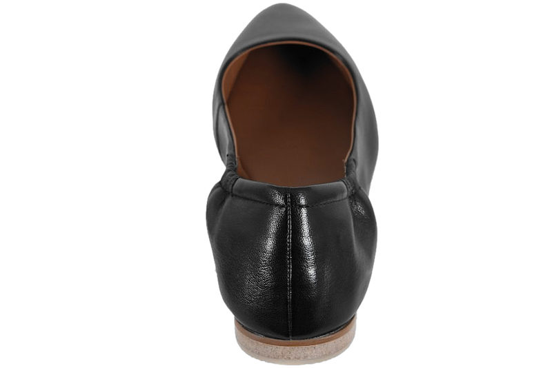 COPENHAGEN SHOES BALLERINA I SORT GLAT SKIND