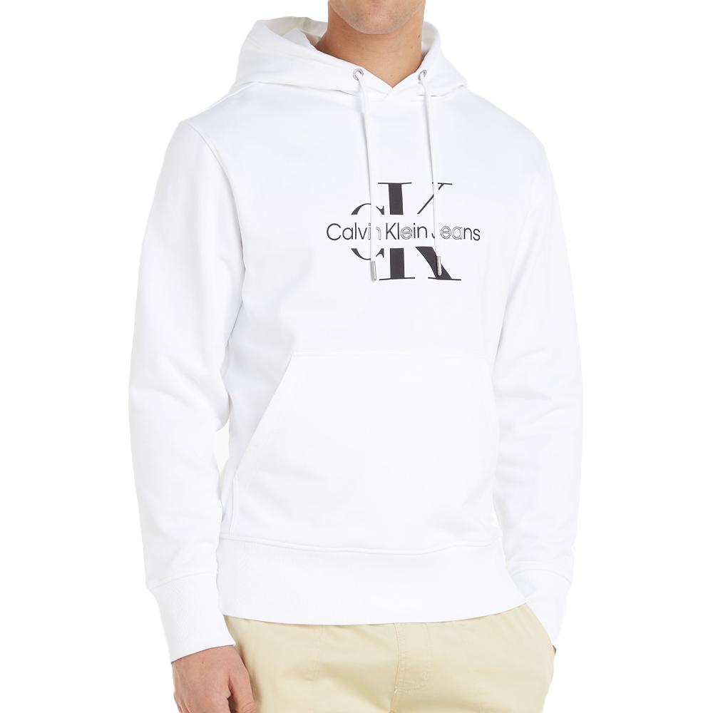 Calvin Klein Jeans Sweat à capuche Blanc Homme Calvin Klein Jeans Disrupted J30J325429