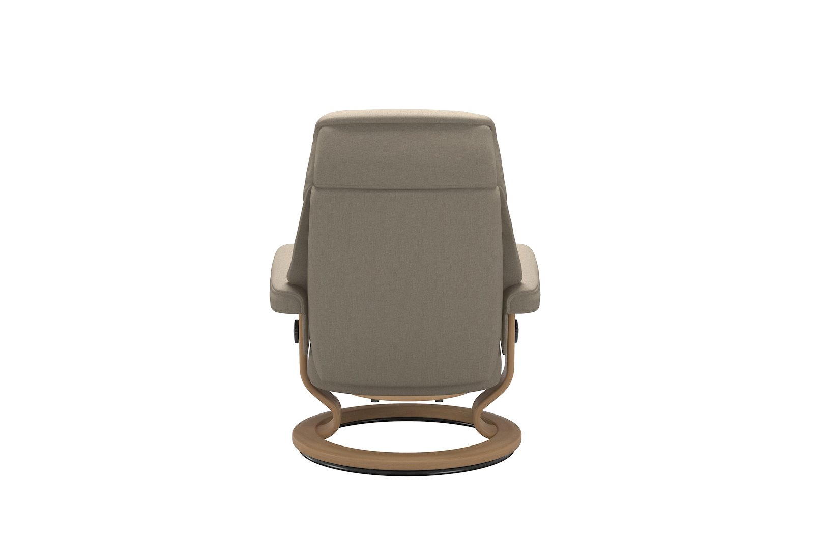 Ruby lenestol med krakk Tekstil Calido Light Beige - Classic - Eik