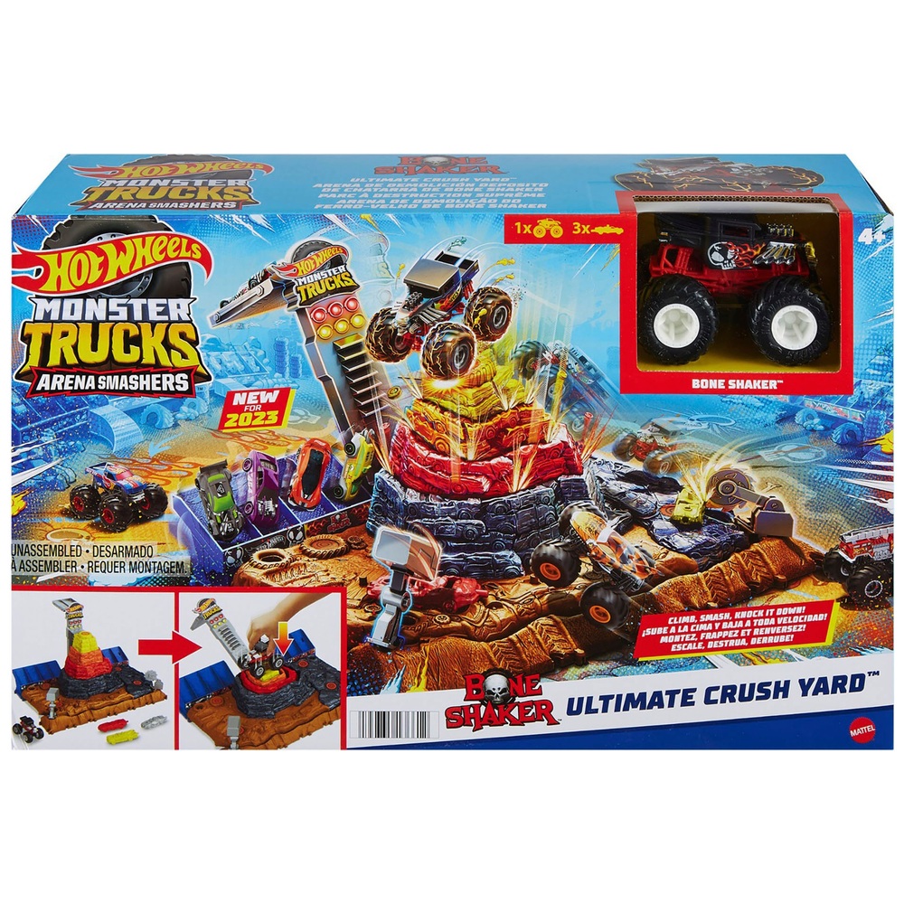 Hot Wheels Monster Trucks - Bone Shaker Ultimate Crush Yard Set